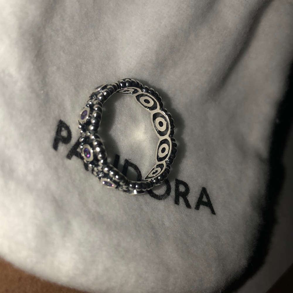 Pandora Her Majesty Ring (purple cz)